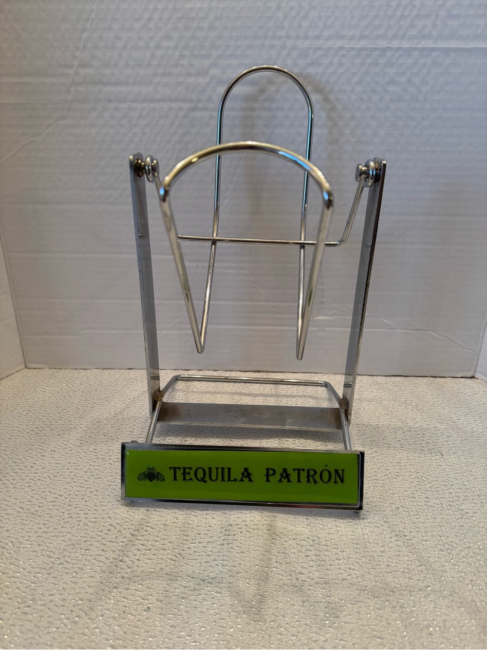 Vintage Original PATRÓN Tequila 1.75L Bottle Swivel Display Stand — Promotional